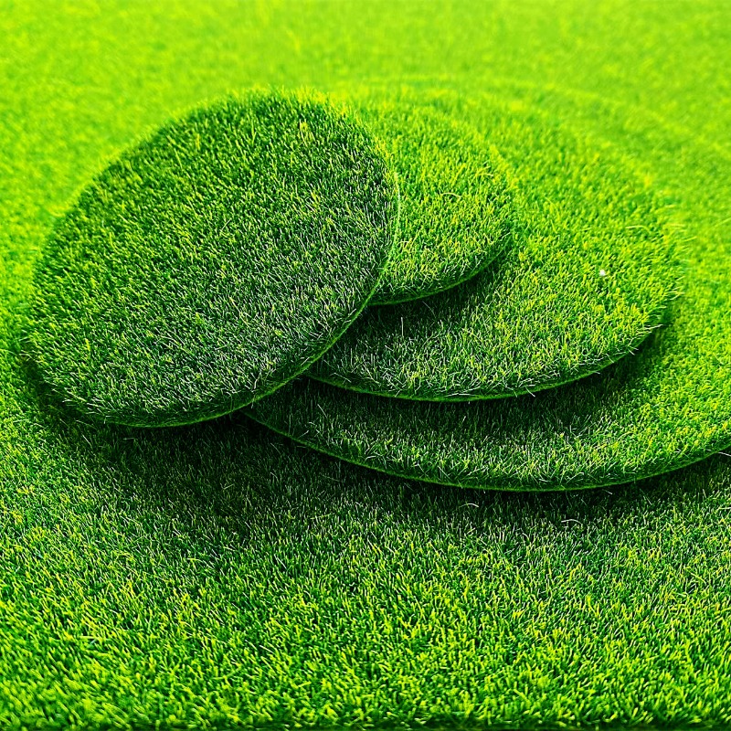 Bonsai Repotting Mat - 5/10 Buah Rumput Palsu Bulat, Rumput