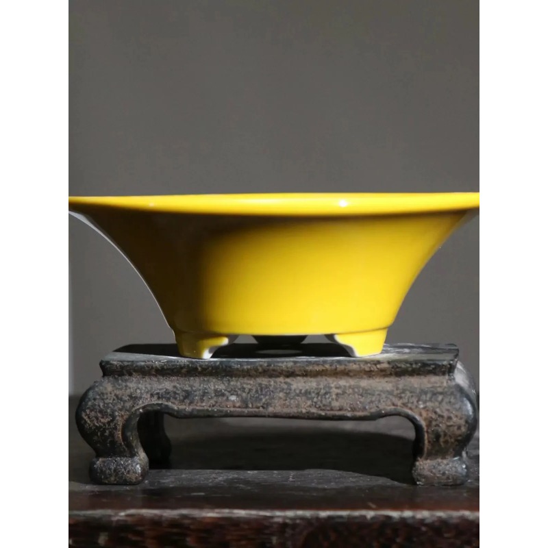 Bonsai Garden China - Pot Bonsai Bulat Berlapis Kaca Warna-warni