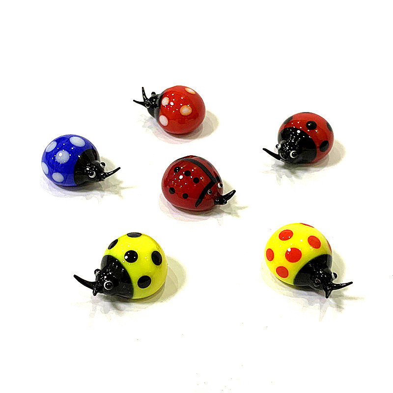 Landscape Bonsai Garden - Colorful Mini Kaca Ladybug Patung Kecil
