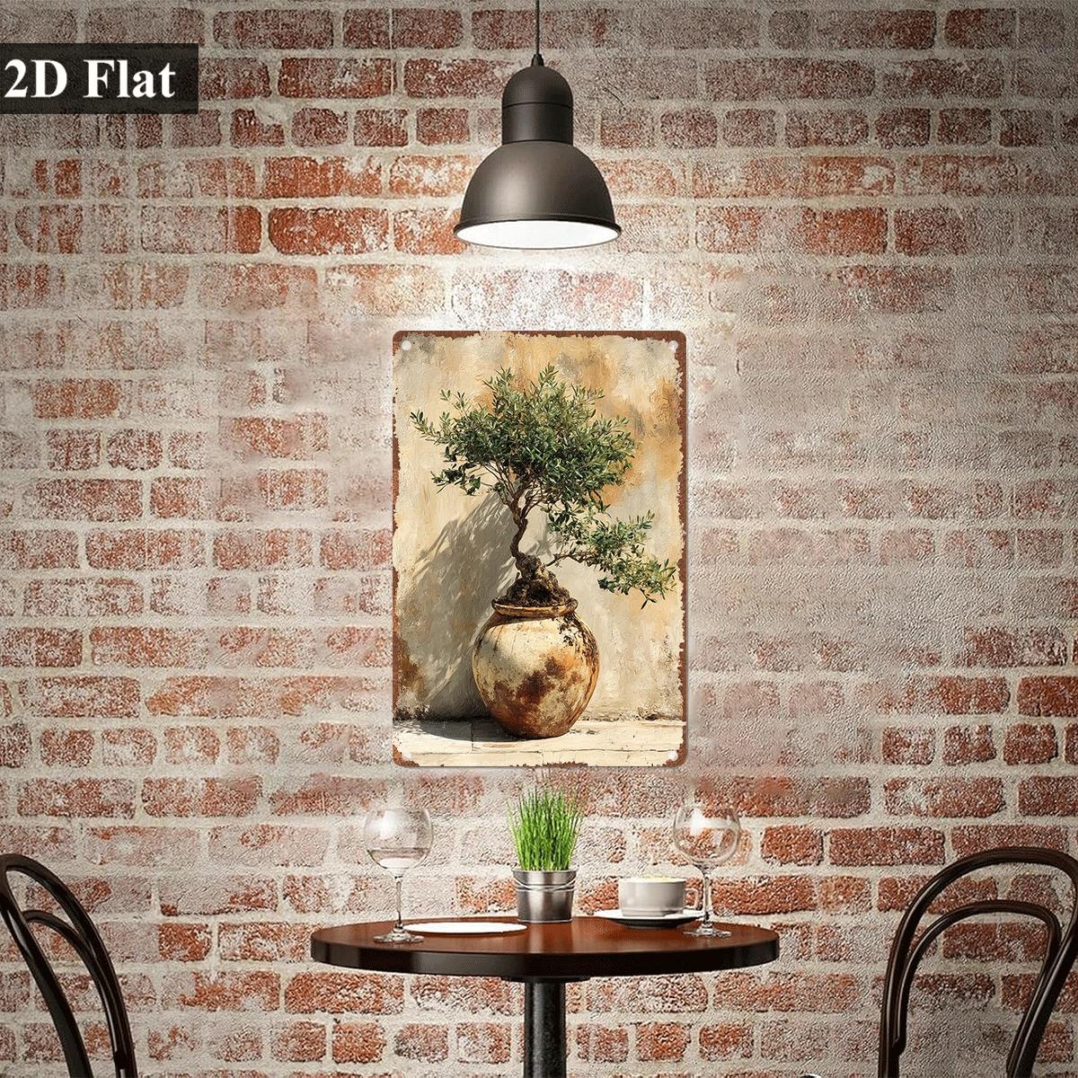 Dekorasi Dinding Cetakan Lukis - Bonsai Garden Wall ulasan dan harga