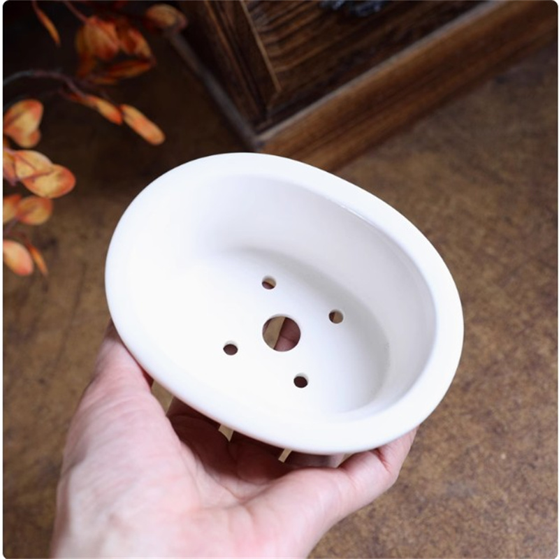 Pot Bonsai Oval Putih Porselen - Bonsai Repotting Mat ulasan dan harga