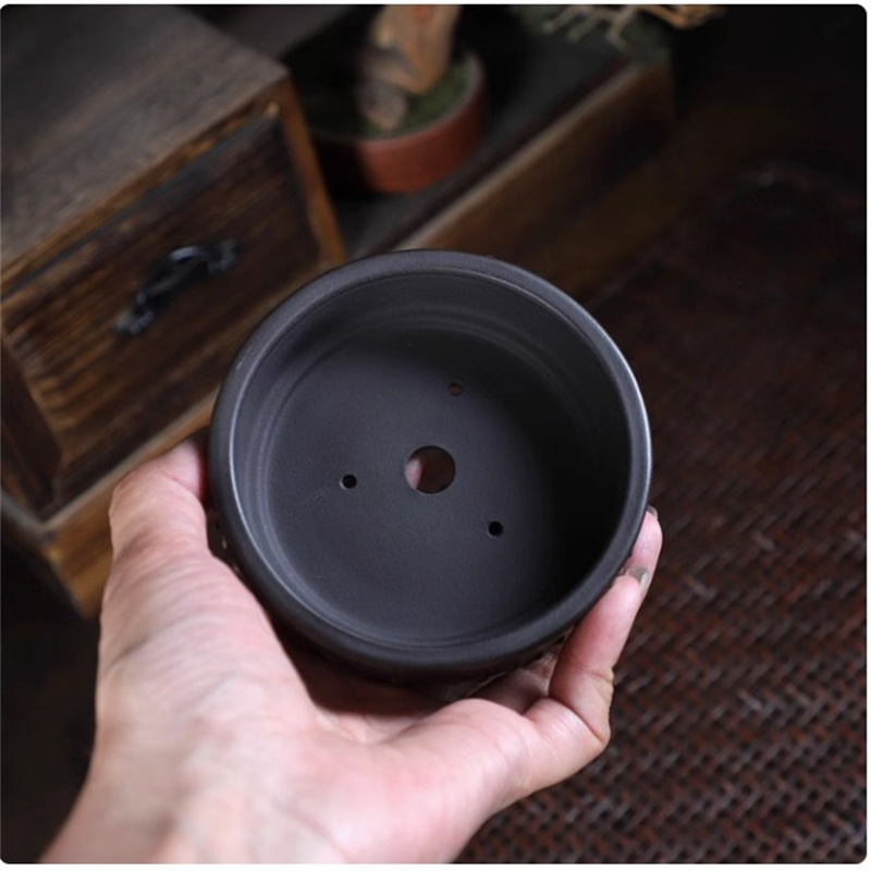 Pot Bonsai Bulat Keramik, Alam - Bonsai Repotting Mat ulasan dan harga