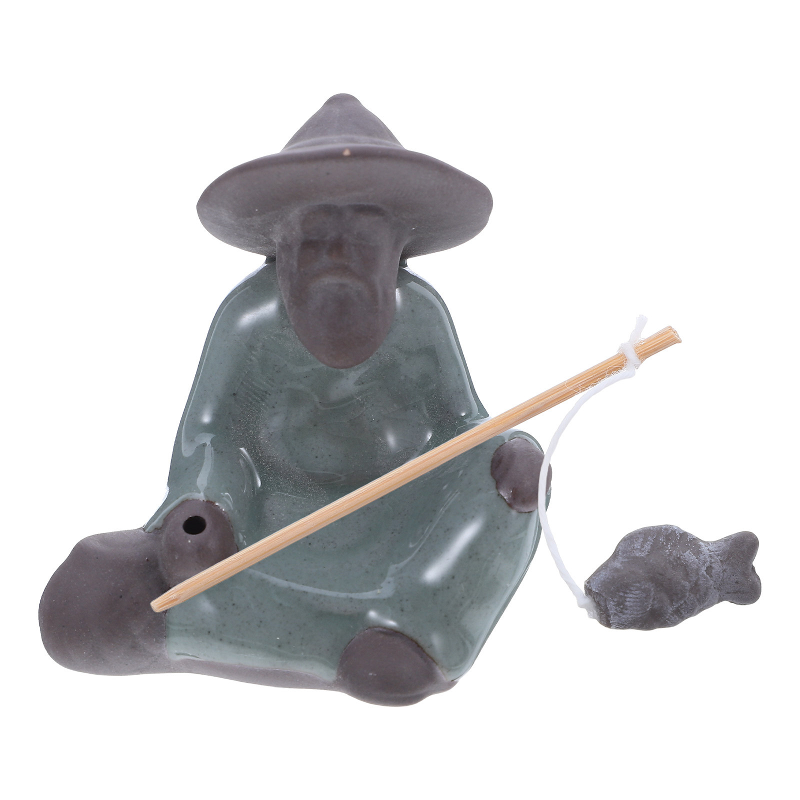 Patung Nelayan Keramik Ringan  - Bonsai Tree Miniature Zen Garden ulasan dan harga