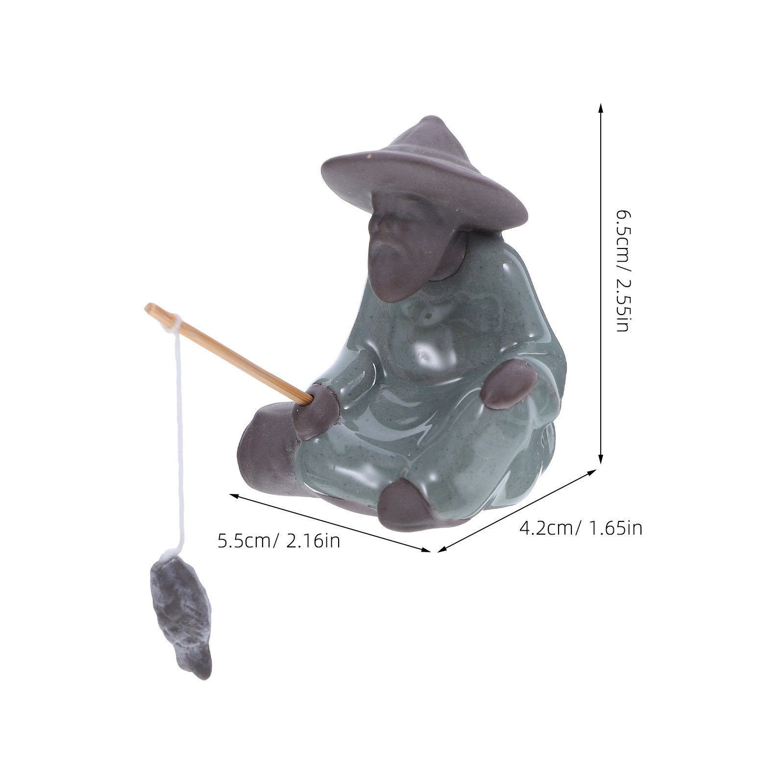 Patung Nelayan Keramik Ringan  - Bonsai Tree Miniature Zen Garden ulasan dan harga