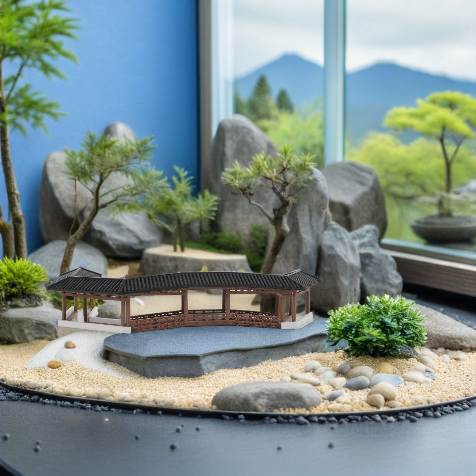 Jembatan Miniatur Gaya Kuno Pl - Landscape Bonsai Garden ulasan dan harga