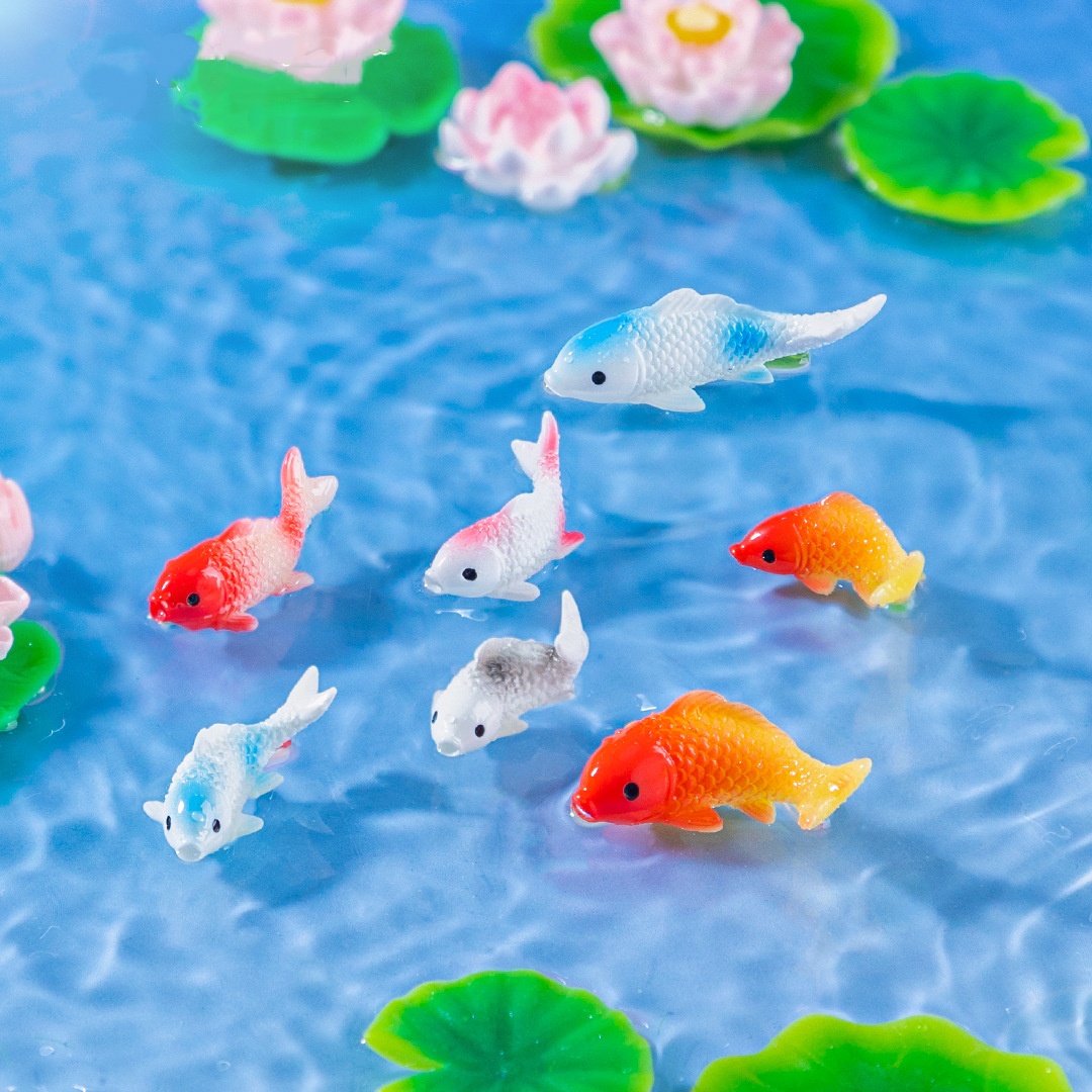 10 Buah Patung Ikan Koi Mini R - Landscape Bonsai Garden ulasan dan harga
