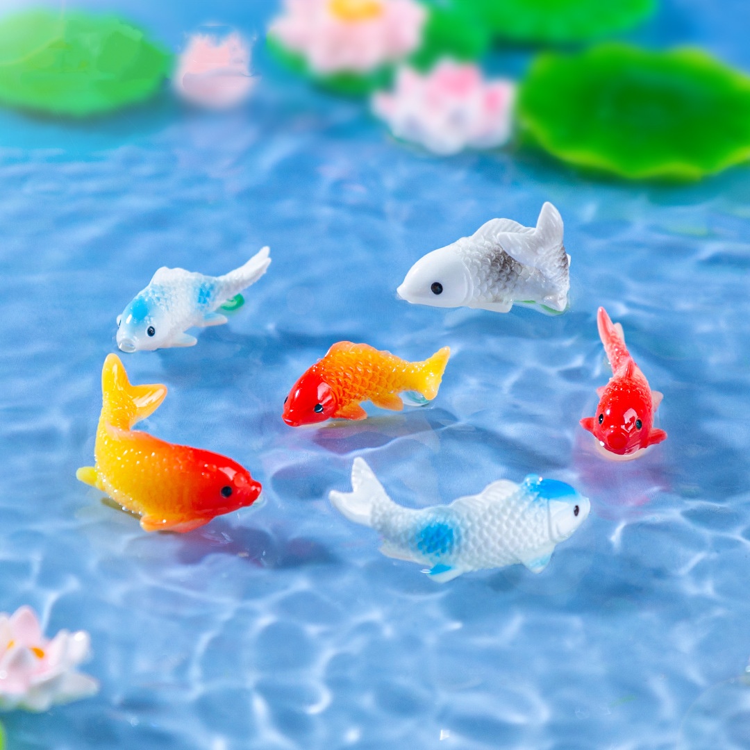 10 Buah Patung Ikan Koi Mini R - Landscape Bonsai Garden ulasan dan harga