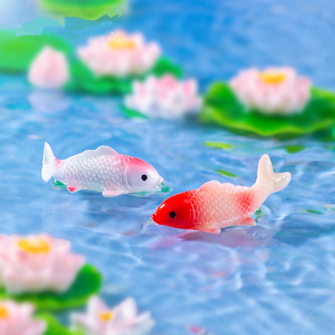 10 Buah Patung Ikan Koi Mini R - Landscape Bonsai Garden ulasan dan harga