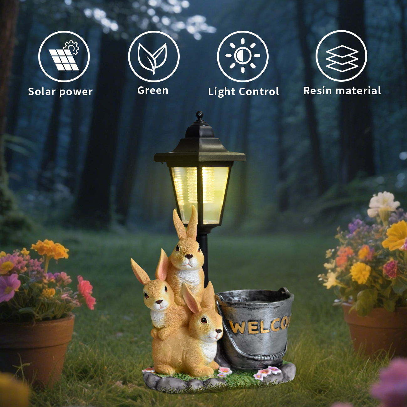 Ornamen lampu taman tenaga sur - Landscape Bonsai Garden ulasan dan harga