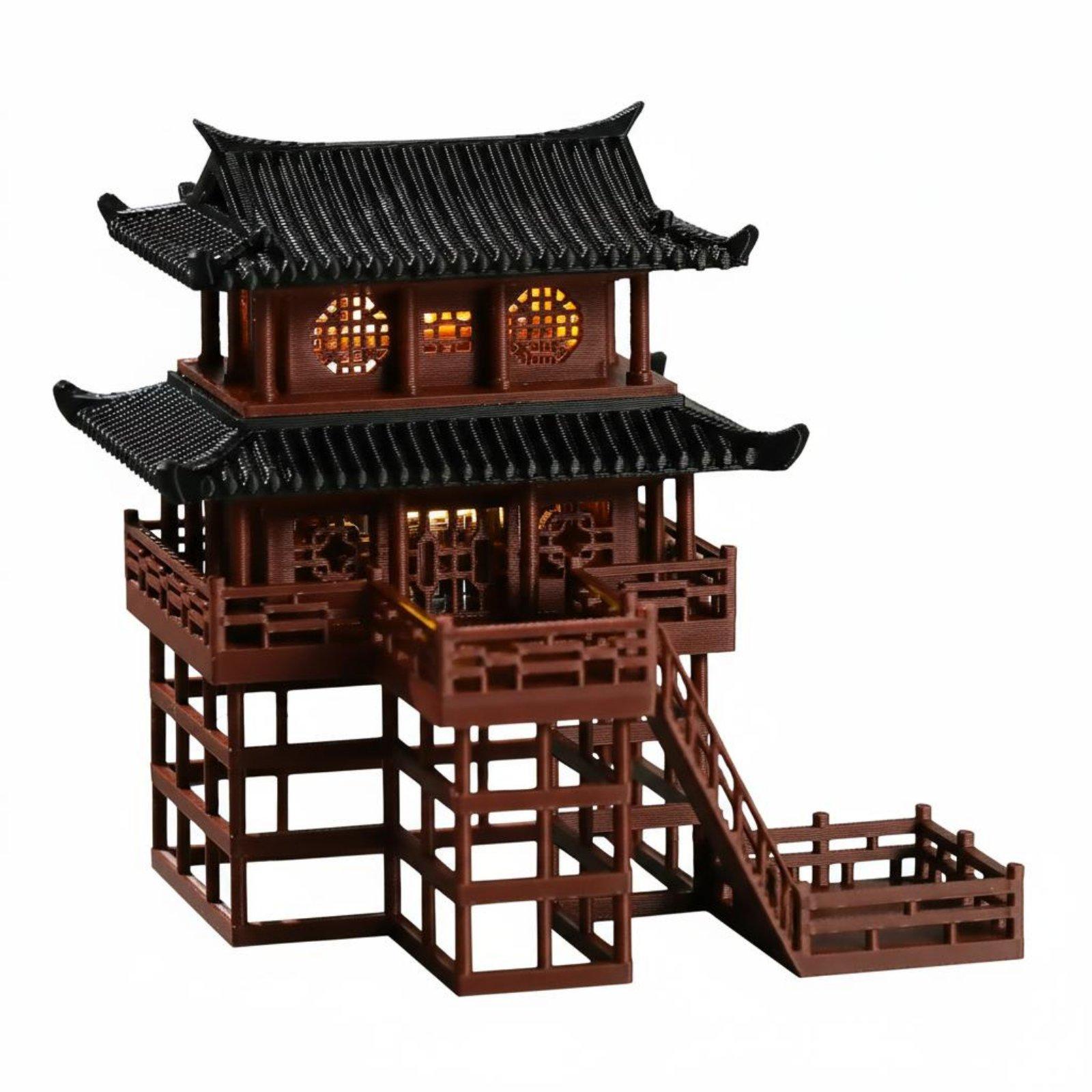 Pagoda Plastik Mini untuk Meja - Landscape Bonsai Garden ulasan dan harga